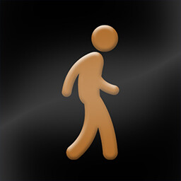 The green man says go