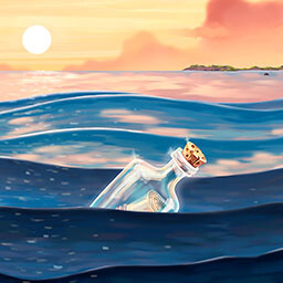 Bottle in the sea