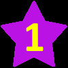 One purple star