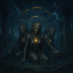 Mahasaraswati, Mahalakshmi and Mahakali